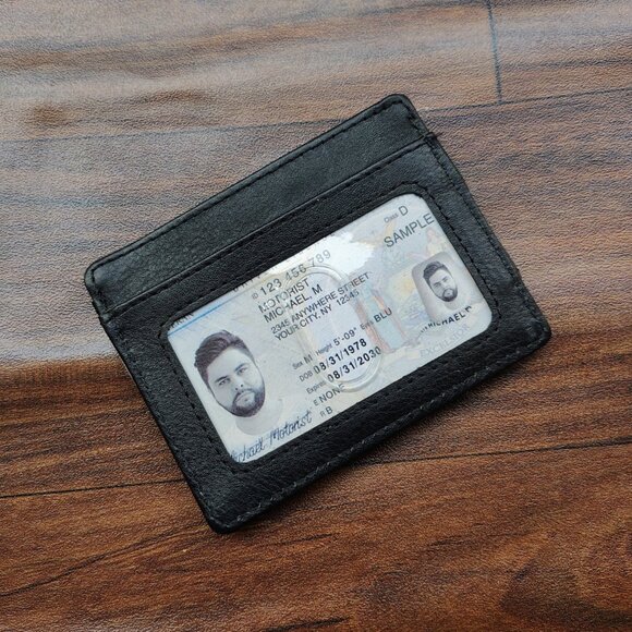 Leather Money Clip, Slim Card Holder, Super Strong Magnet Money Clip - Picture 2 of 5